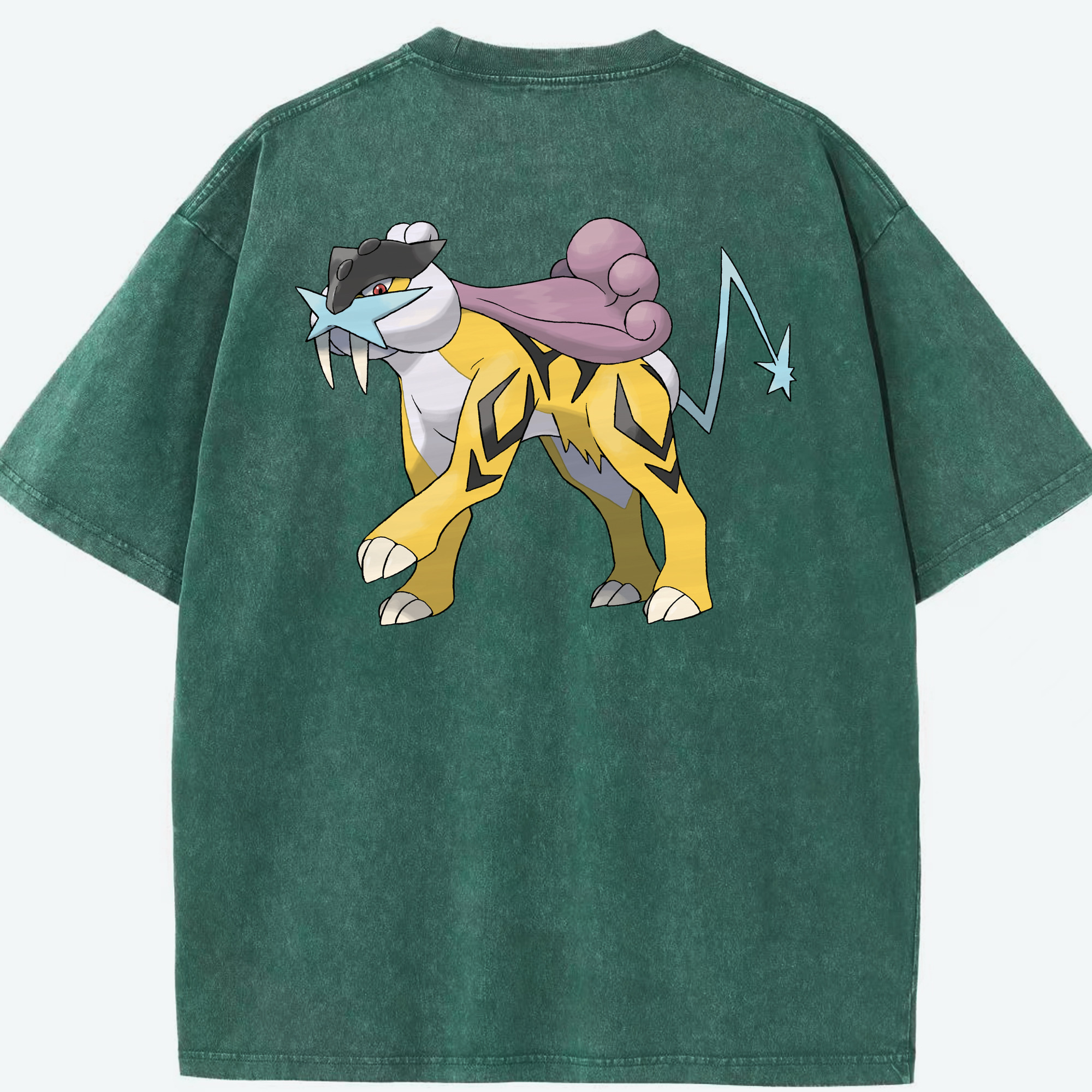 （画像用） ポケットモンスター Pokémon 綿100% ヴィンテージ風 半袖Tシャツ（背面プリント）